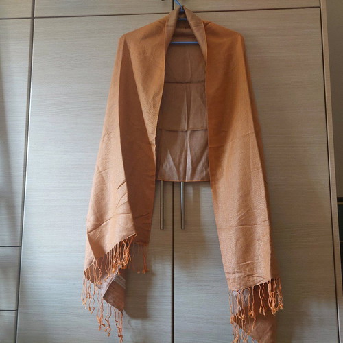 Pashmina orange 70% pashmina 30% silk like new