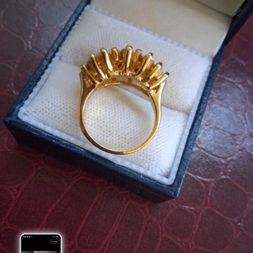 Vintage Atelier Vintage Cocktail Ring size 54 like new, gold tone