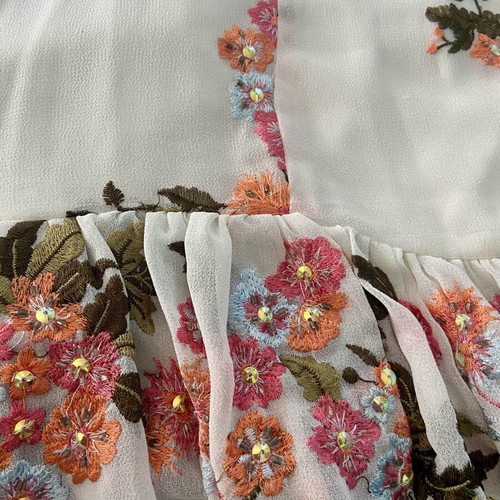 Vintage floral dress with sequins, like new, size S
