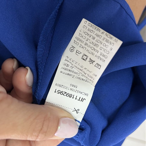 Women's top size S new, blue with adjustable straps