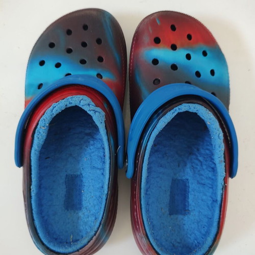 Crocs Classic Lined children's clogs like new, size 33-34, multicolor
