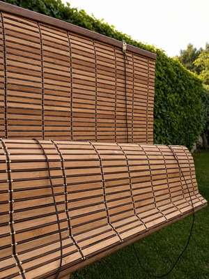 Wooden hanging blind new, modern minimal style
