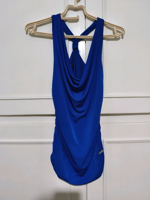 Sarah Chole blue draped blouse like new, small-medium