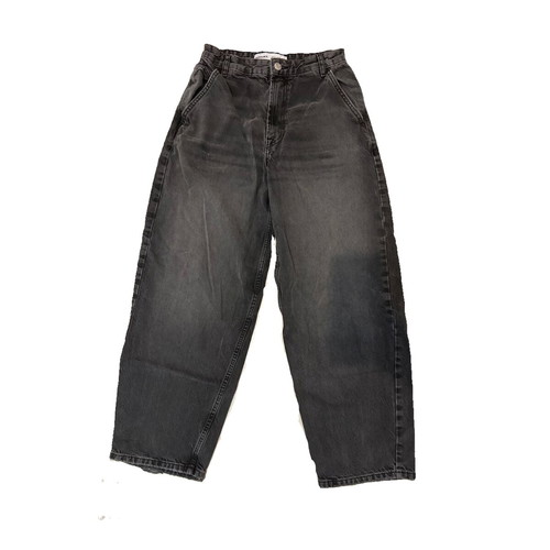 Bershka women black baggy jeans used