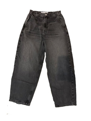 Bershka women black baggy jeans used