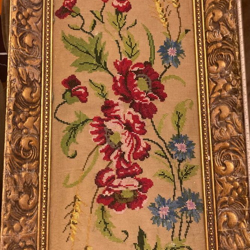 Embroidered painting used, dimensions 30x62 cm