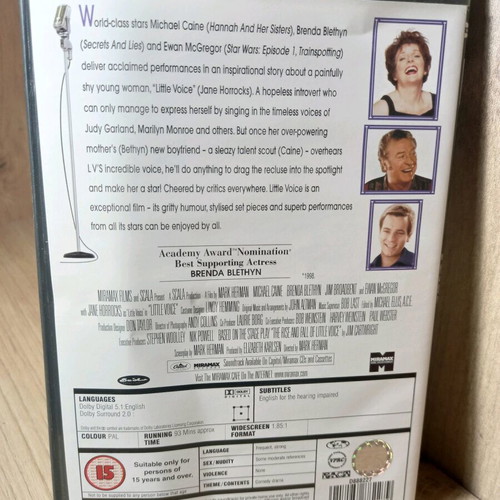 Little Voice DVD like new with English subtitles