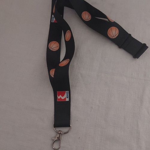Black Neck Lanyard for Keys or Card, New, 48 cm
