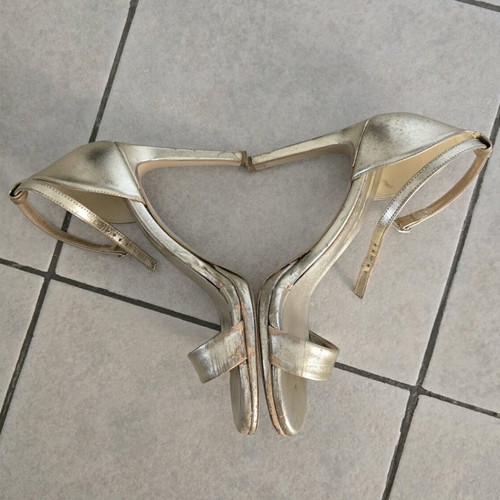 Sante women's sandals used, gold, size 38
