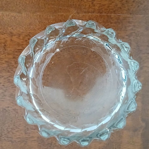 Whiskey glass used, height 9.5 cm, diameter 8 cm