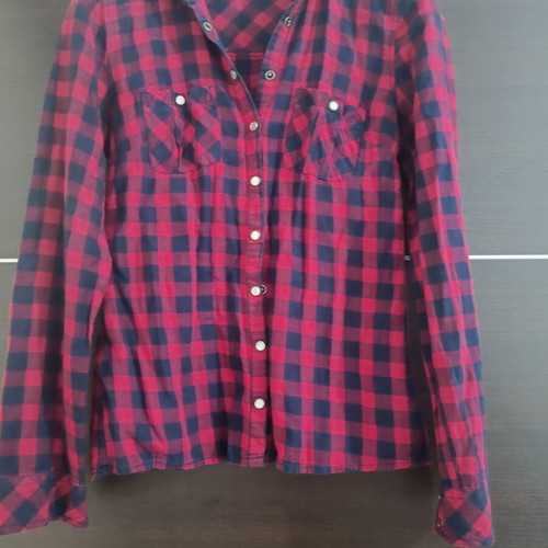 Checked shirt like new, blue and red, with pockets, size XS