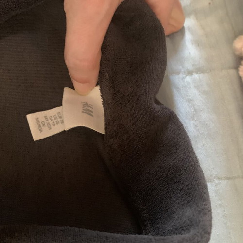 H&M Oversize Shirt Towel Style, New, Black and Grey