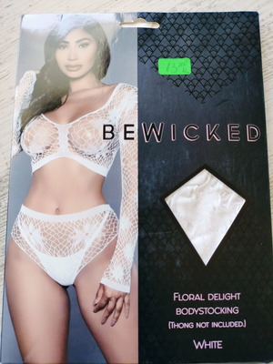 Erotic lingerie new, white, mesh, size M/L