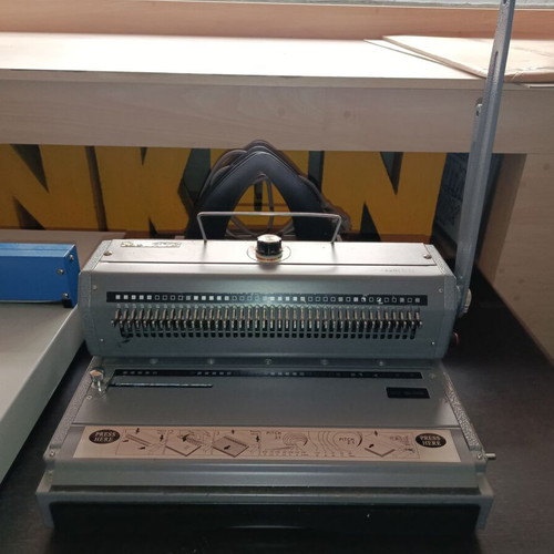 WireMac 3:1 Binding Machine used with consumables