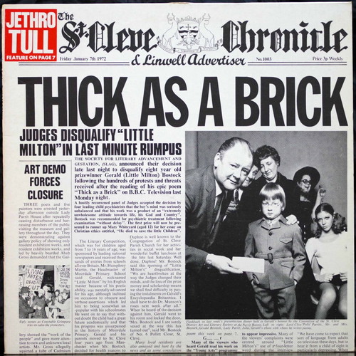 Jethro Tull Thick As A Brick vinyl new, rock