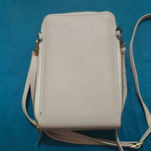 Women's crossbody bag used, beige, lightly used