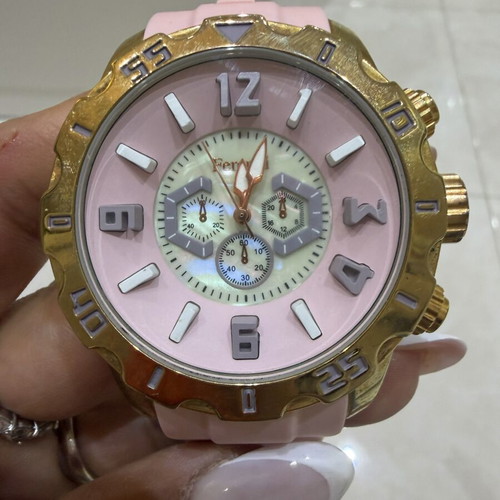 Ferendi Zeal pink women's watch with silicone strap