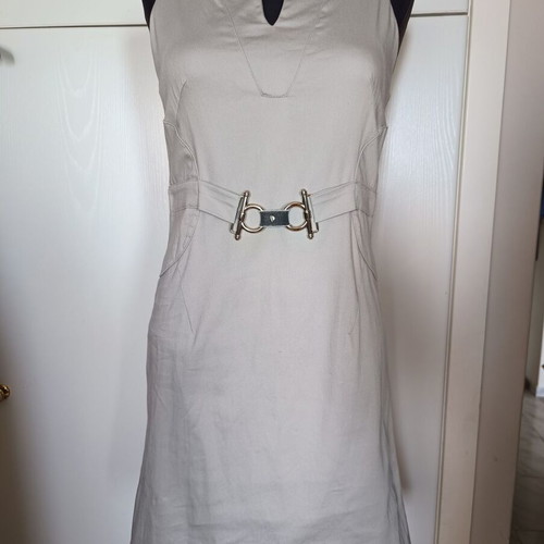 Sandro Ferrone short dress like new, cotton with elastane, taupe gray, size S/M