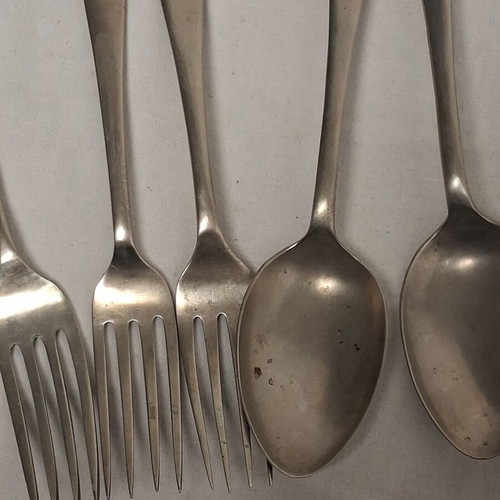 British military cutlery set WW2 used, 7 pieces, Broad Arrow