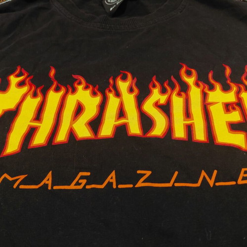 Thrasher Magazine Black Cotton Shirt used, size L fit