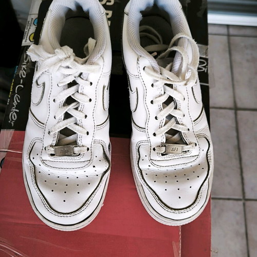 Nike Air Force 1 kids used size 37.5 white sneakers