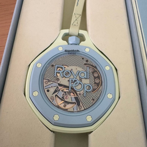 AP x Swatch Royal Pop Blaue Acht watch new, turquoise