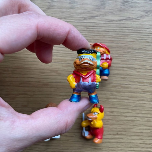 Kinder Surprise Crazy Ducks figures 1997 used, pack of 4