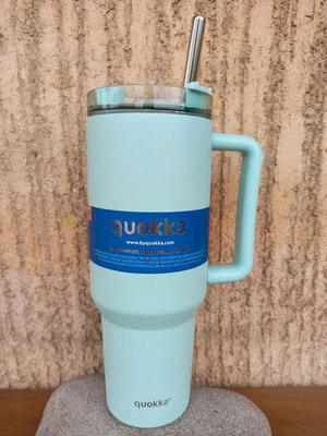 Quokka Κούπα Θερμός Ανοξείδωτο BPA Free 1200ml Turquoise Καινούργιο με Καλαμάκι και Λαβή