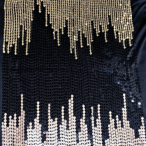 Promod sleeveless top with sequins black size M like new