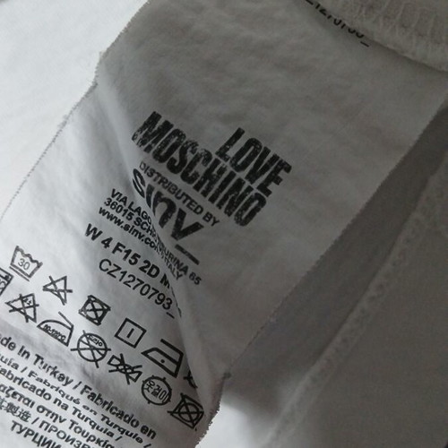 Love Moschino women's blouse used, white, sizes S and M