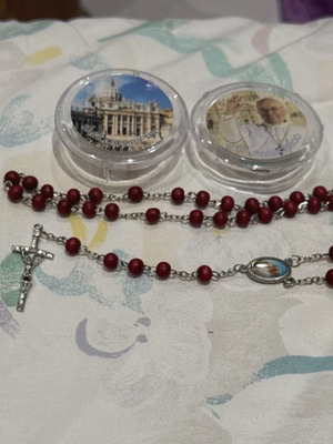 Rosario from Rome bracelet new, rosewood, 45 cm