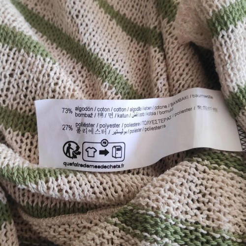 Knitted women's sweater Pull & Bear like new, beige and green, size M