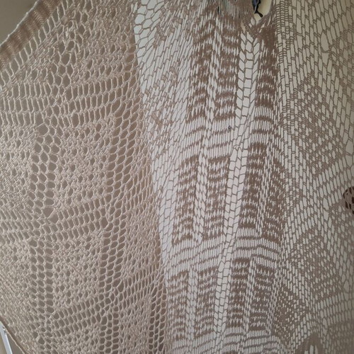 Boho sleeveless kimono like new, beige, asymmetrical with fringes