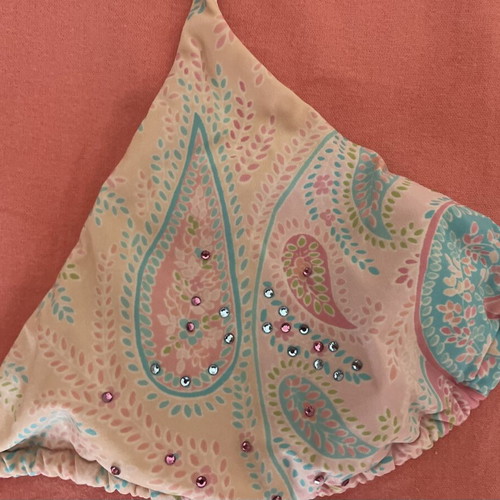 Miss Naory bikini top used, vintage pink multicolor, size M