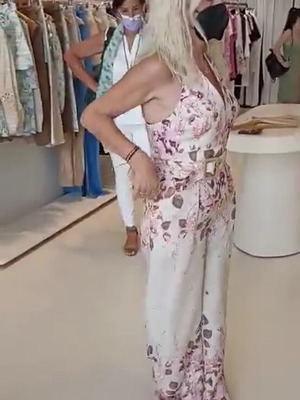 Zini linen floral jumpsuit size 40