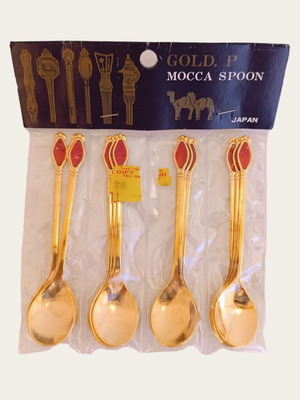 Συλλεκτικά κουταλάκια Mocca Spoon επιχρυσωμένα, πακέτο 12