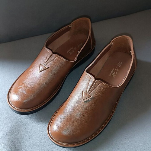 M&M women's anatomical moccasins, size 41, brown