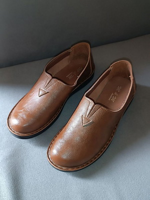 M&M women's anatomical moccasins, size 41, brown