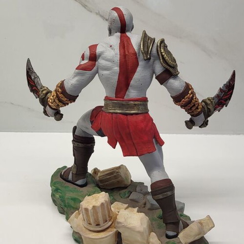 Kratos 3D figure like new, handmade collectible from God of War