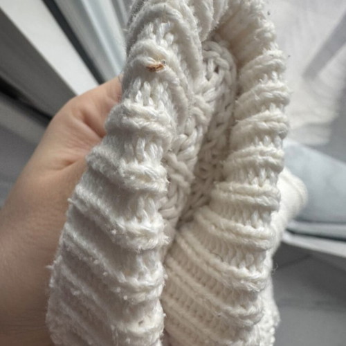 White knitted blouse used, size S