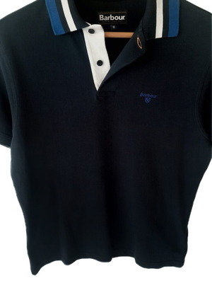 Barbour Hawkswater Tipped Polo Shirt like new, dark blue, size M