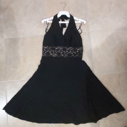 Evening dress black midi size M like new