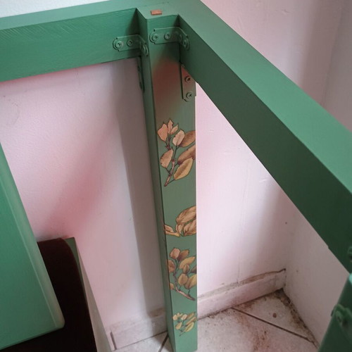 Furniture set used, desk, hanger, and stool painted with chalk paint