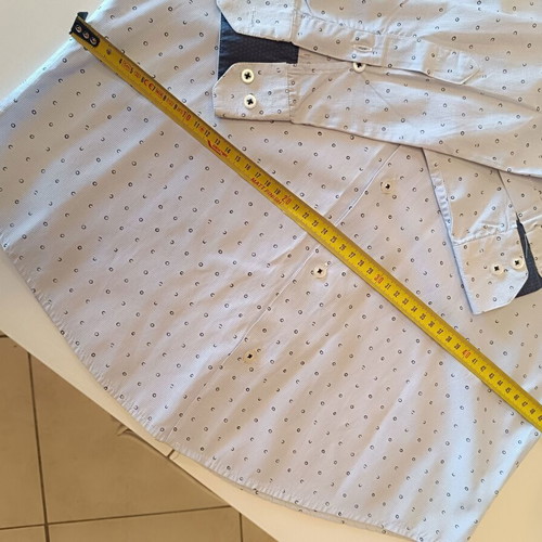 Billy Bones Slim Fit Shirt Light Ice Blue with Navy Details like new, size L