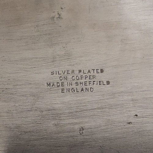 Large Silver Plated on Copper Sheffield Tray 30x45 cm