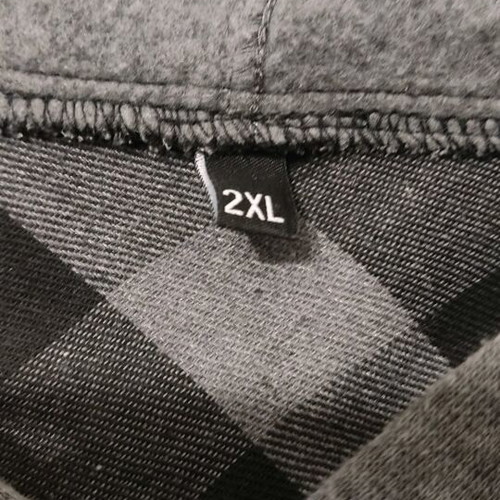 Plaid shirt with hood XXL, new, black and gray