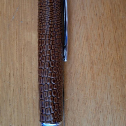 Ballpoint pens used, pack of 2, brown shades