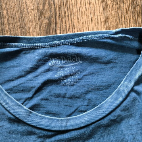Von Dutch blue shirt used, sizes L and XL