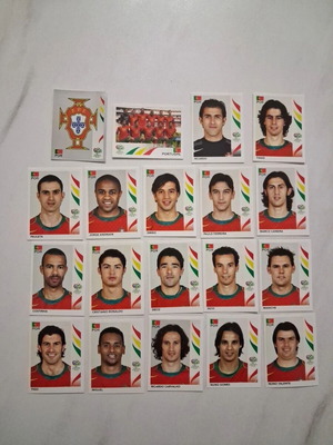 Panini World Cup 2006 Portugal sticker set with Ronaldo