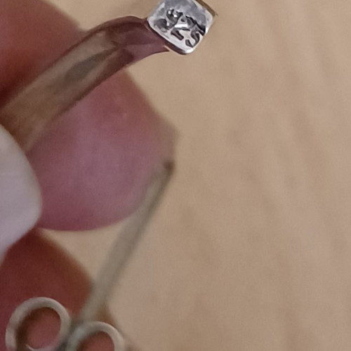 Large silver 9.25 hoop earrings unused, diameter 6 cm